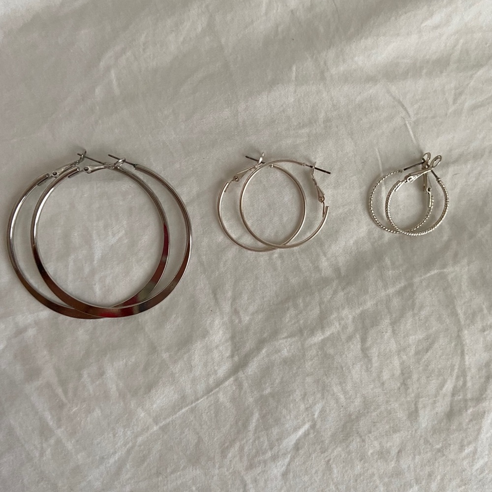 Silver Hoop Earring Bundle